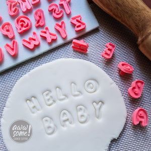 Stamp Alphabet Hello Baby for Fondant & Cookies