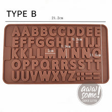 Silicone Mold Alphabet and Number for Chocolate, Candle, Pudding