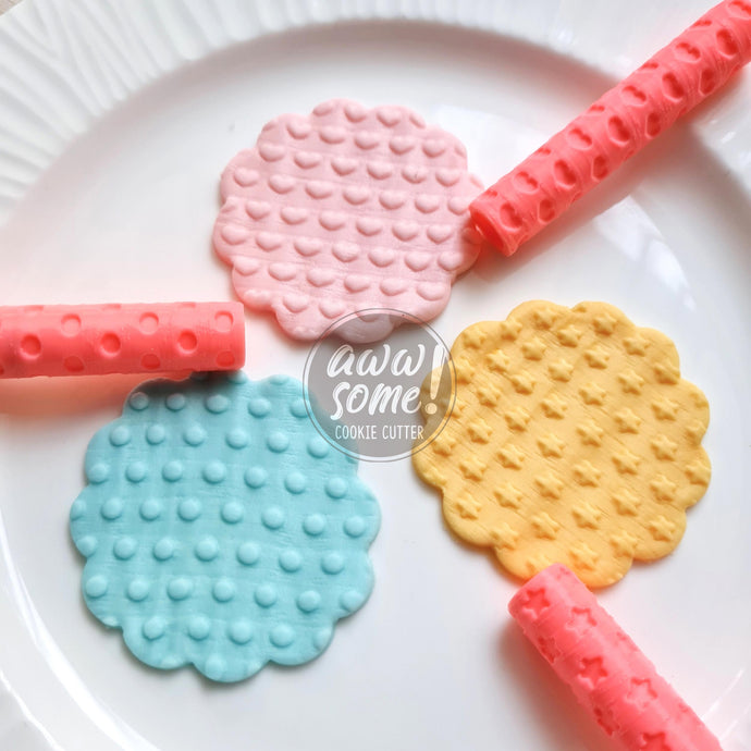 Roller Basic Star, Love, Dot | Roller Texture Fondant, Cookies &Clay