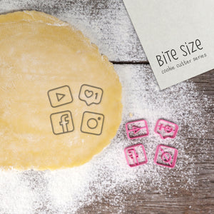 BITE SIZE - Social Media Cookie Cutter set 4 Pcs