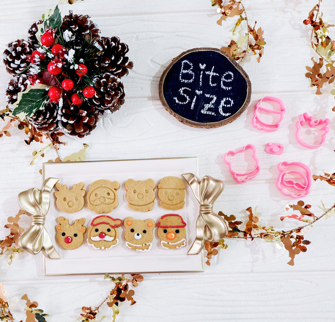 BITE SIZE - Christmas 3 Cookie Cutter set 4 Pcs