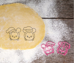 Tsum Tsum Christmas Mickey and Minnie Cookie Cutter